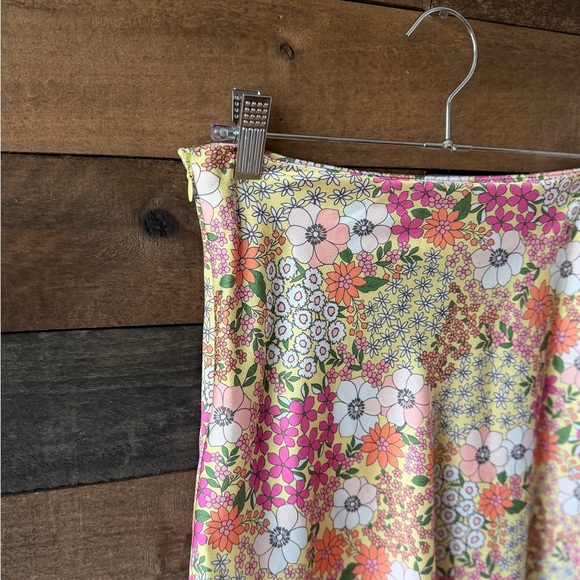 Vintage Floral Midi Skirt Cottagecore Y2K Pastel Spring Garden Skirt - Picture 9 of 11
